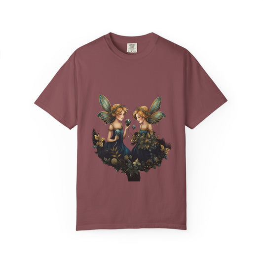 Fairy Tee Magical Christmas Twin Fairies Vintage Wash
