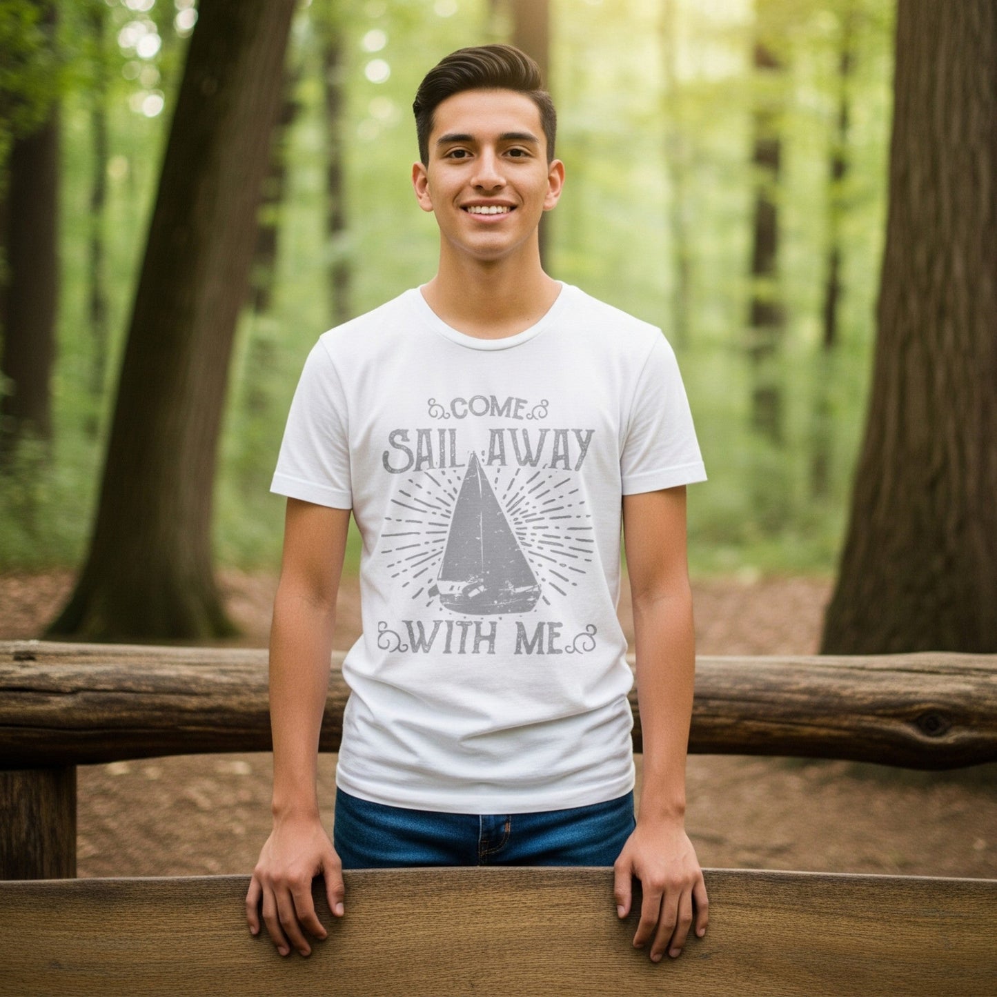 Come Sail Away T-Shirt Retro Nautical Sailing Tee lifestyle photo