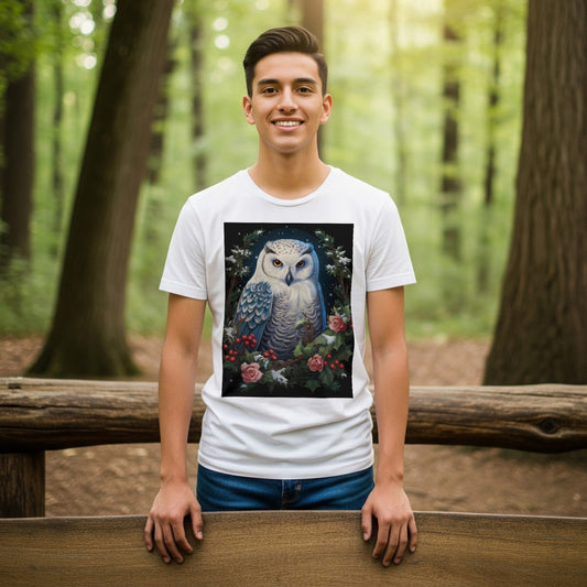 Snowy Owl Christmas T-Shirt Winter Holiday Tee lifestyle photo