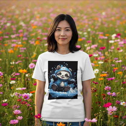 Cute Panda Snow Day T-Shirt Winter Christmas Tee lifestyle photo