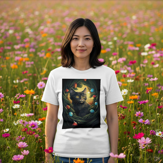Christmas Cat in Tree T-Shirt Funny Holiday Tee lifestyle photo
