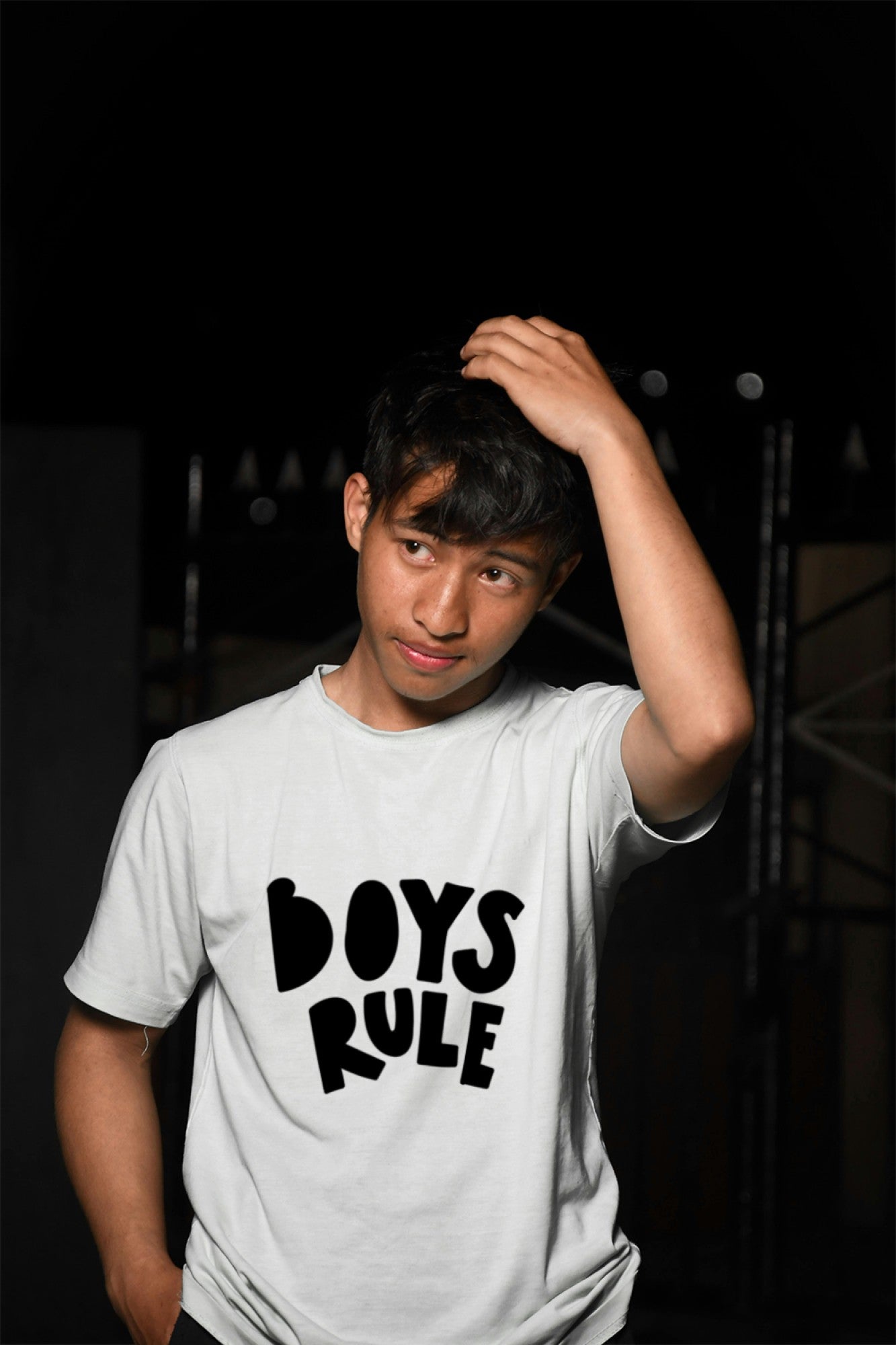 Boys Rule T-Shirt Fun Bold Kids Tee lifestyle photo
