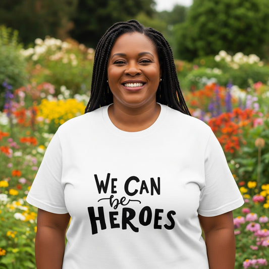 We Can Be Heroes T-Shirt Inspirational Tee lifestyle photo