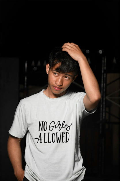 No Girls Allowed T-Shirt Funny Boys Tee lifestyle photo