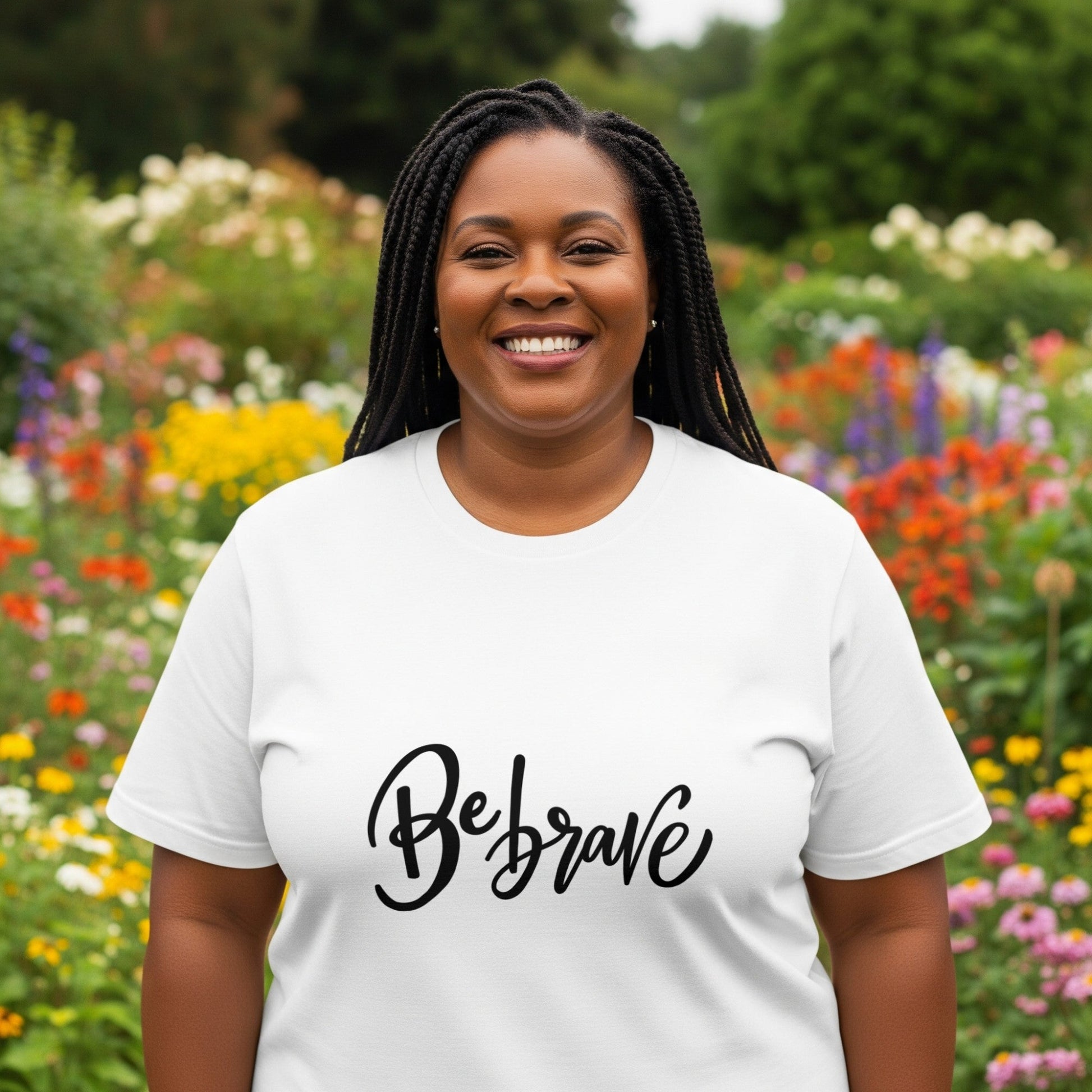 Be Brave T-Shirt Inspirational Hand Lettering Tee lifestyle photo