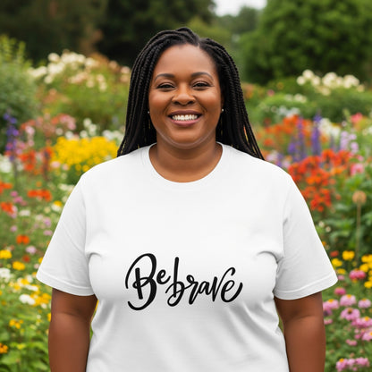 Be Brave T-Shirt Inspirational Hand Lettering Tee lifestyle photo