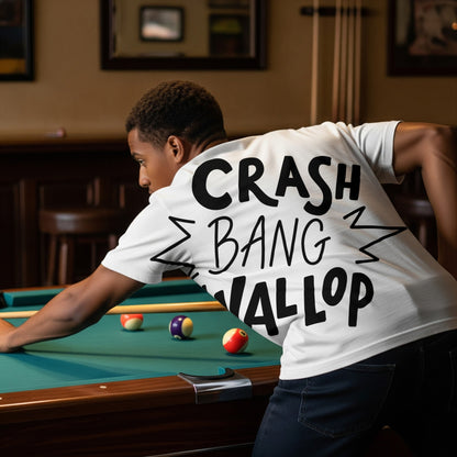 Crash Bang Wallop T-Shirt Comic Typography lifestyle photo