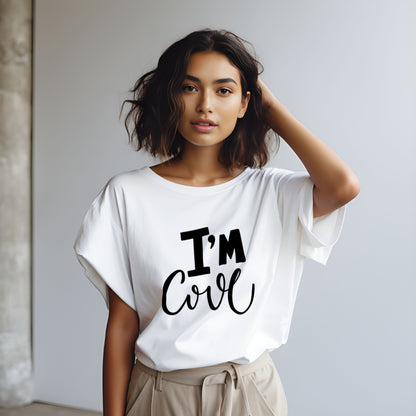 I'm Cool Tee Funny Kids Typography T-Shirt lifestyle photo