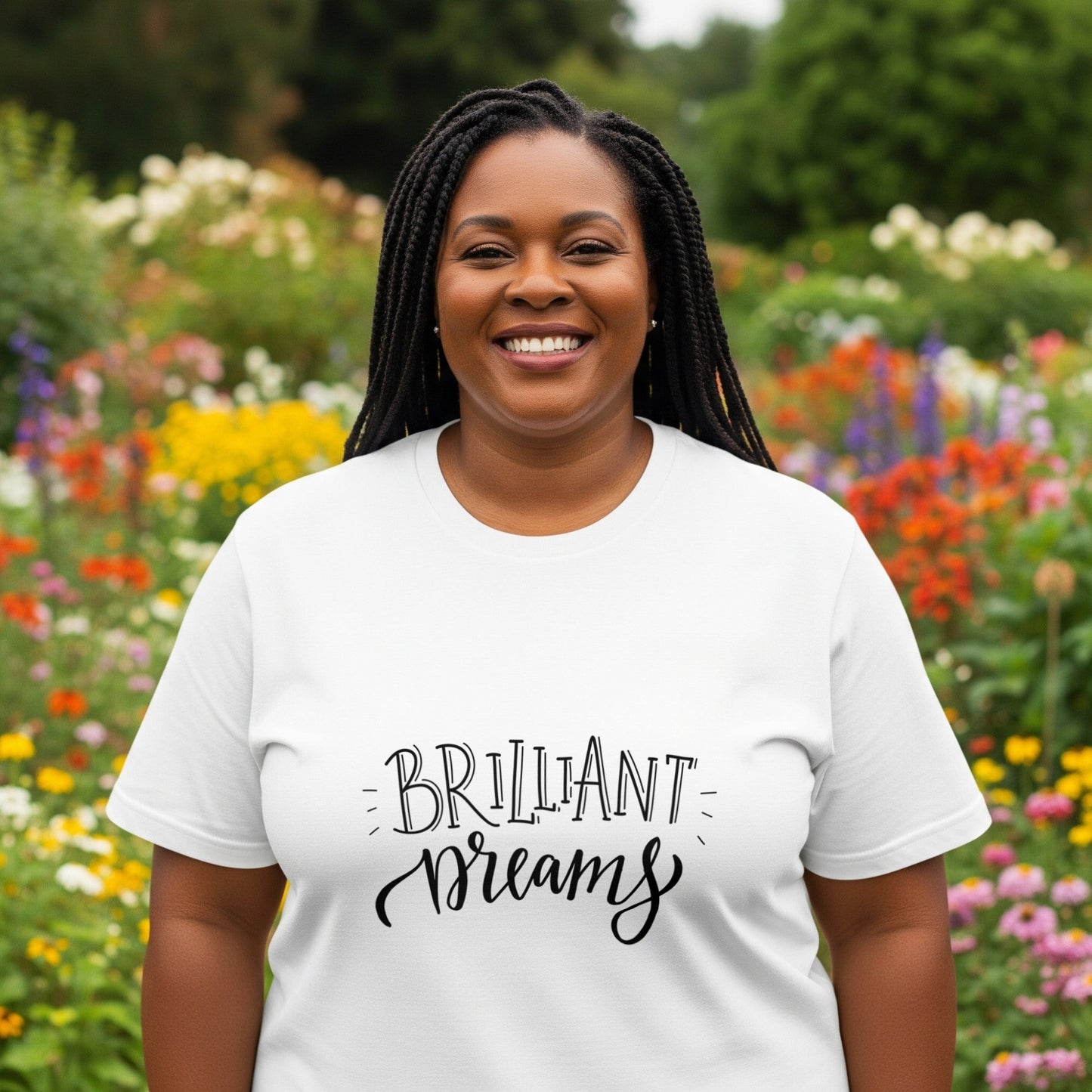 Brilliant Dreams T-Shirt Hand Lettered Quote Tee lifestyle photo