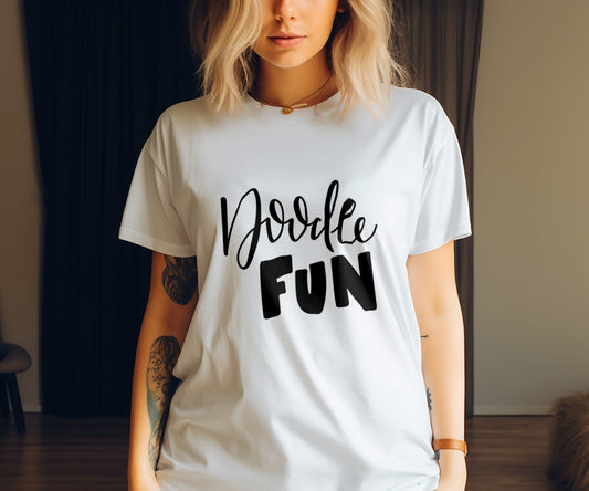 Doodle Fun T-Shirt Hand Lettered Artist Tee lifestyle photo